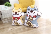 財(cái)犬迎春（紅色燙金）